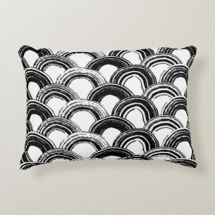 Vintage seamless pattern with dry brush arched str decorative cushion