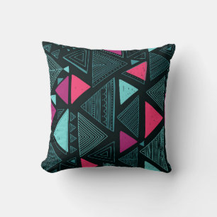 Vintage seamless pattern with ethnic tribal boho t cushion