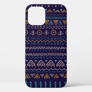 vintage seamless pattern with ethnic tribal hand-d iPhone 12 case