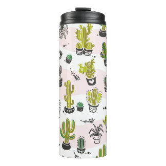 vintage seamless pattern with hand drawn cactus el thermal tumbler