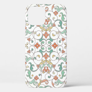 Vintage seamless pattern with line art ornament. V iPhone 12 Case