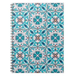 vintage seamless texture. Beautiful coloured patte Notebook
