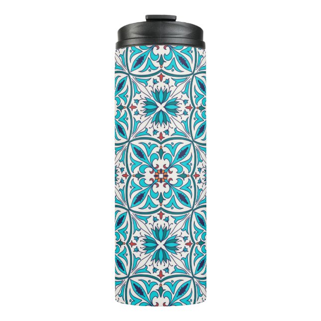 vintage seamless texture. Beautiful coloured patte Thermal Tumbler (Front)