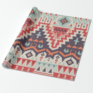 Vintage Seamless Tribal Pattern. Geometrical Ethni Wrapping Paper