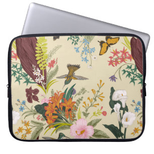 vintage seamless vintage floral pattern. Exotic fl Laptop Sleeve