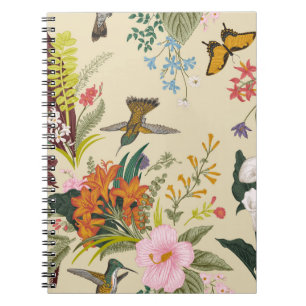 vintage seamless vintage floral pattern. Exotic fl Notebook