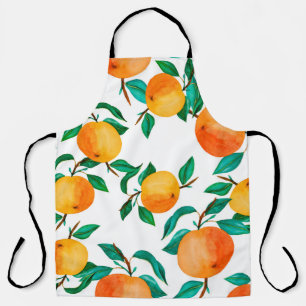 Vintage seamless watercolor illustration backgroun apron