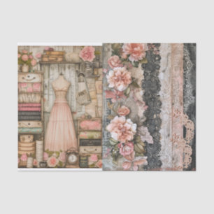 Vintage Seamstress 2 Decoupage Tissue Paper