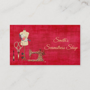 Vintage Seamstress Business Card