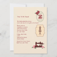 Vintage Seamstress Invitation