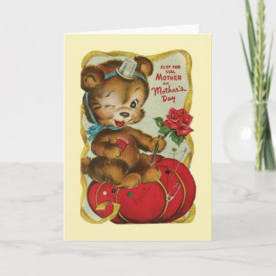 Vintage Seamstress Stitcher Mother's Day Card