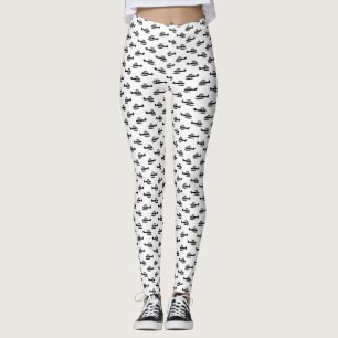 Vintage Seaplane Aeroplanes Plane Art CUSTOM COLOR Leggings