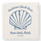 Vintage Seashell Beach House Family Name Custom