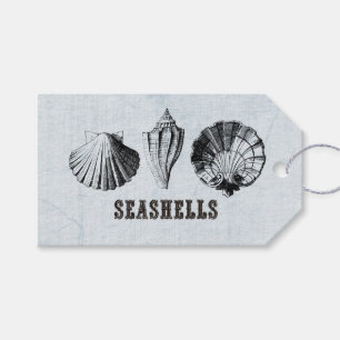 Vintage Seashells Gift Tags