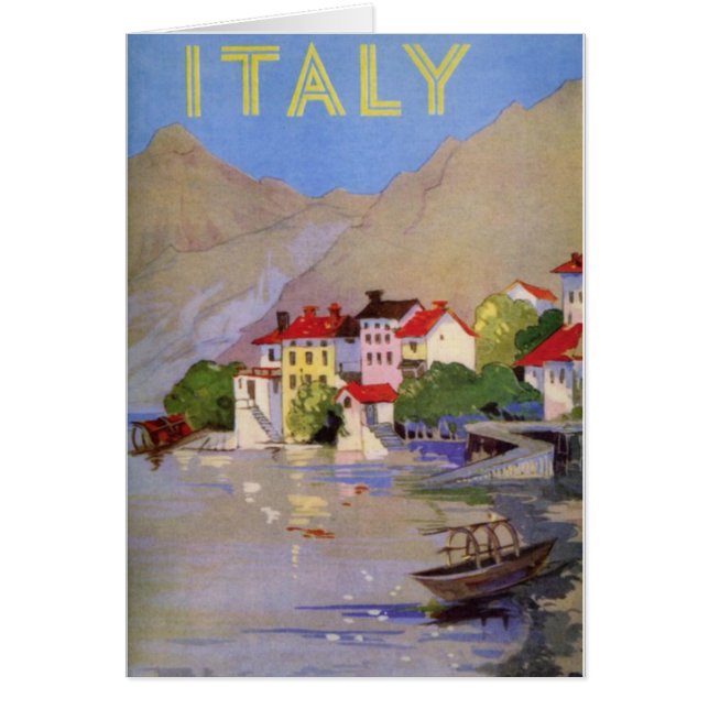 Vintage Seaside Village Italy Tourism (Front)