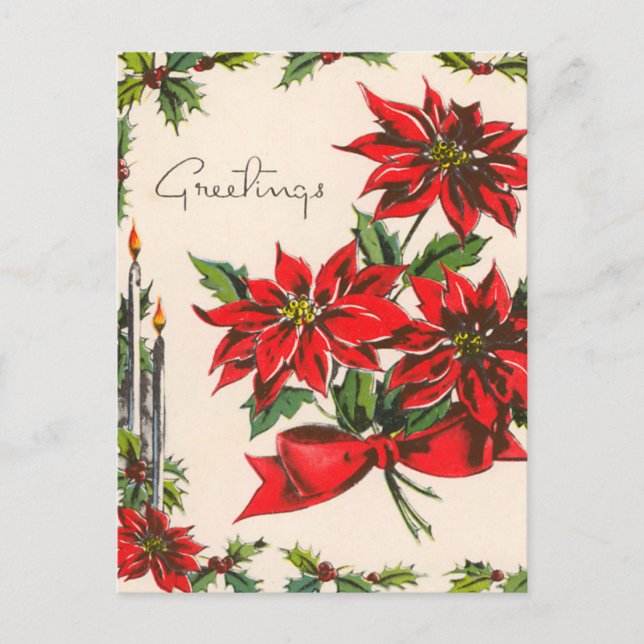 Vintage Season's Greetings Postcard (Front)
