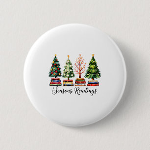 Vintage Seasons Readings All Booked For Christmas  6 Cm Round Badge