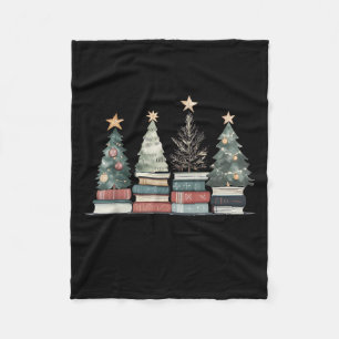 Vintage Seasons Readings All Booked For Christmas Fleece Blanket