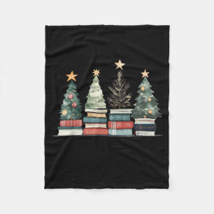 Vintage Seasons Readings All Booked For Christmas Fleece Blanket