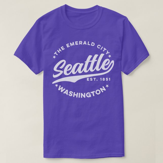 Vintage Seattle Emerald City Washington USA T-Shirt (Design Front)