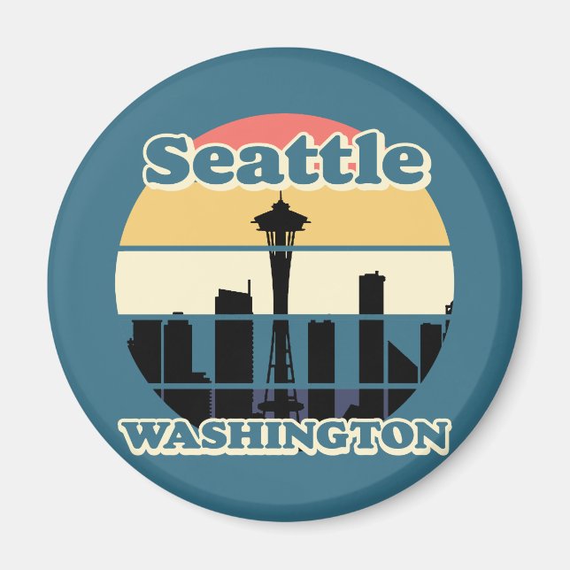 Vintage  Seattle Washington Magnet (Front)
