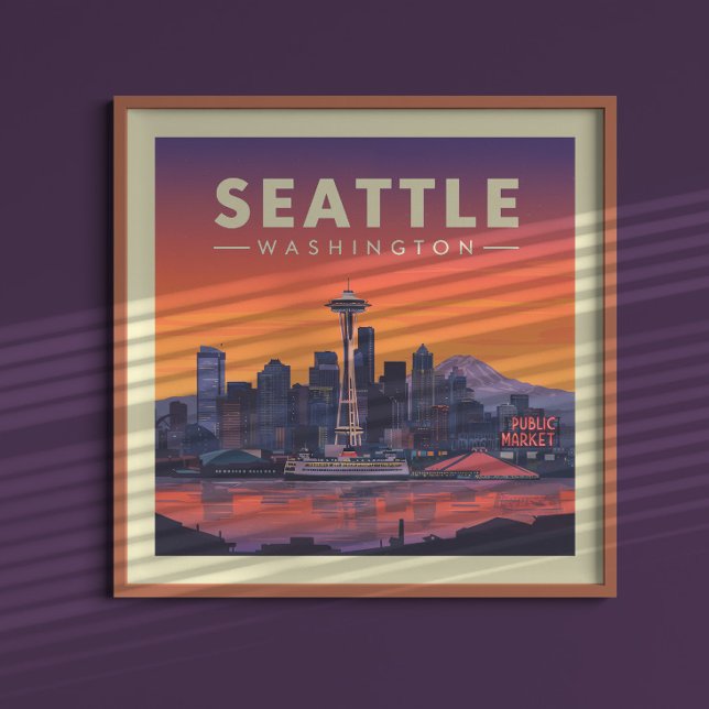 Vintage Seattle Washington Poster (Creator Uploaded)