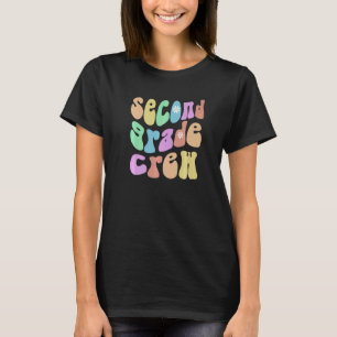 Vintage Second Grade Crew Teacher Purple 2nd Gr Re T-Shirt