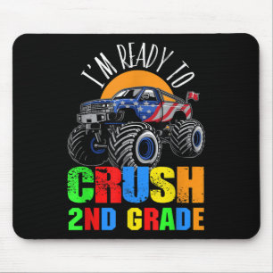 Vintage Second Grade Im Ready To Crush 2nd Grade Y Mouse Pad