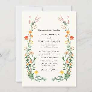 Vintage Secret Garden Wedding Invitation