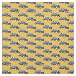 Vintage Sedan Design Fabric