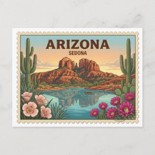 Vintage Sedona Arizona Red Rocks Desert Travel Postcard