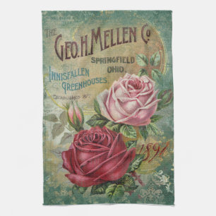Vintage Seed Catalog Tea towel