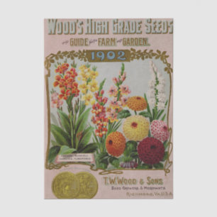 Vintage Seed Catalog Wood's High Grade Seeds, 1902 Tissue Paper