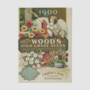 Vintage Seed Catalog Wood's Seeds, 1900, Angel Tissue Paper