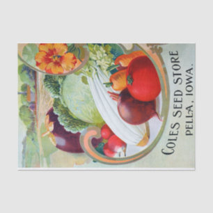Vintage Seed Catalogue Cole's Seed Store, Pella Io Tissue Paper