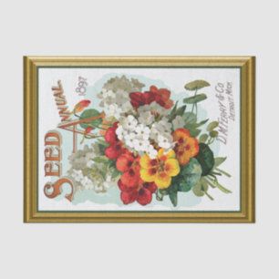 Vintage Seed Catalogue Cover Art Tissue Paper