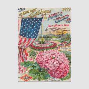 Vintage Seed Catalogue Iowa Seed 29th Annual, 1899 Tissue Paper