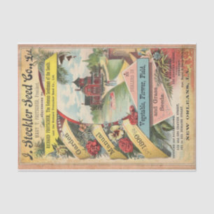 Vintage Seed Catalogue J. Steckler, 1899 Tissue Paper