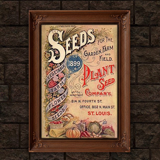 Vintage Seed Company Advertising Poster (Creator Uploaded)