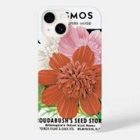 Vintage Seed Packet Art, Cosmos Garden Flowers