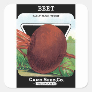 Vintage Seed Packet Label Art, Beet Vegetables