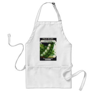 Vintage Seed Packet Label Art, Pole Lima Beans Standard Apron