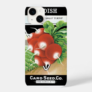 Vintage Seed Packet Label Art, Scarlet Radishes Case-Mate iPhone 14 Case