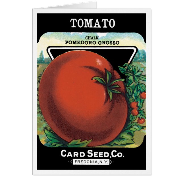 Vintage Seed Packet Label Art, Tomato Pomodoro (Front)