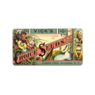 Vintage Seed Packet Label Art, Vick's Choice Seeds