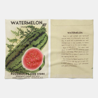 Vintage Seed Packet Watermelon Tea Towel