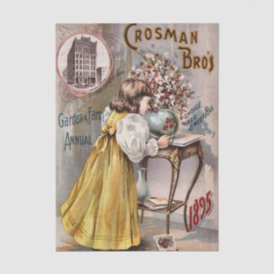Vintage Seed Store, Crosman Bros 1895, Sweet Peas  Tissue Paper