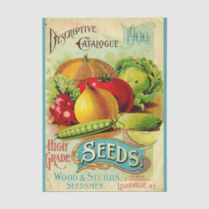 Vintage Seeds Catalogue Tissue Paper