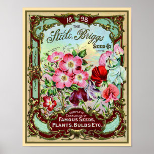 Vintage Seeds Plants and Bulbs Catalogue Cover Poster