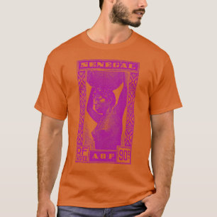 Vintage Senegal Postage Stamp Design T-Shirt